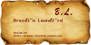 Brezán Leonárd névjegykártya